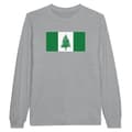 Miniatyrbild 1 av 3: T-shirt med långa ärmar - PIXELFORMA - Norfolköarnas flagga - 100% bomull - Grå - Klassisk passform
