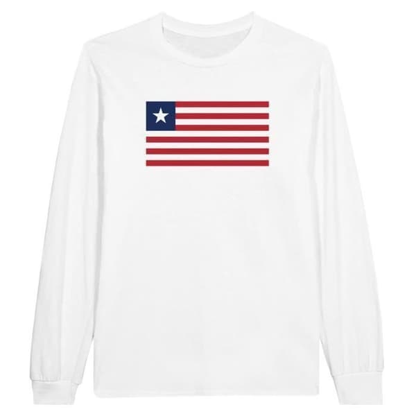 Långärmad t-shirt - PIXELFORMA - Flag of Liberia - 100 % bomull - Långa ärmar - Normal passform