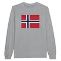 Miniatyrbild 1 av 3: Långärmad T-shirt - PIXELFORMA - Bouvetöns flagga - 100% bomull - Grå - Långa ärmar
