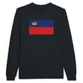 Miniatyrbild 1 av 3: T-shirt - Liechtensteinflagga - Svart - 100% bomull - Långa ärmar - Regular fit