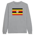 Miniatyrbild 1 av 3: Långärmad t-shirt - PIXELFORMA - Ugandas flagga - 100 % bomull - Långa ärmar - Optimal komfort