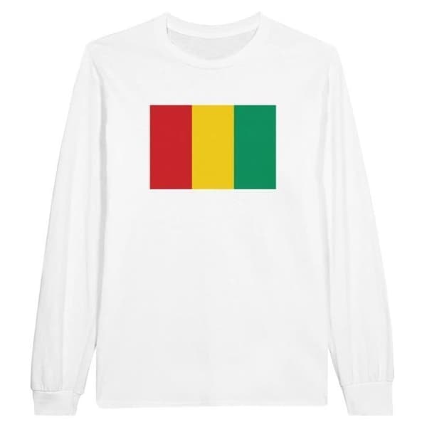Långärmad t-shirt - PIXELFORMA - Guineas flagga - 100 % bomull - Långa ärmar - Optimal komfort