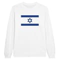 Miniatyrbild 1 av 3: T-shirt med långa ärmar - PIXELFORMA - Israels flagga - 100% bomull - Långa ärmar - Klassisk passform
