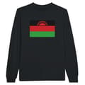 Miniatyrbild 1 av 3: Malawi Flag Långärmad T-shirt i Svart