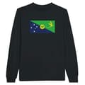 Miniatyrbild 1 av 3: T-shirt med långa ärmar - PIXELFORMA - Christmas Island-flagg - 100% bomull - Svart - Unisex