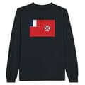 Miniatyrbild 1 av 3: T-shirt - Wallis- och Futuna - Svart - 100% bomull - Långa ärmar - Regular fit