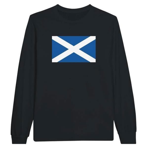 Långärmad t-shirt - PIXELFORMA - Flag of Scotland - 100 % bomull - Långa ärmar - Optimal komfort
