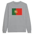 Miniatyrbild 1 av 3: Långärmad T-shirt - PIXELFORMA - Portugals flagga - 100 % bomull - Graphite Heather - Optimal komfort