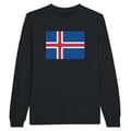 Miniatyrbild 1 av 3: Island Flag Långärmad T-shirt - PIXELFORMA - Vanlig - Svart - Långärmad - Vuxen