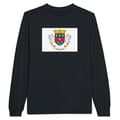 Miniatyrbild 1 av 3: T-shirt med lång ärm - PIXELFORMA - Saint-Barthélemy flagga - Svart - Regular fit - Klassisk krage
