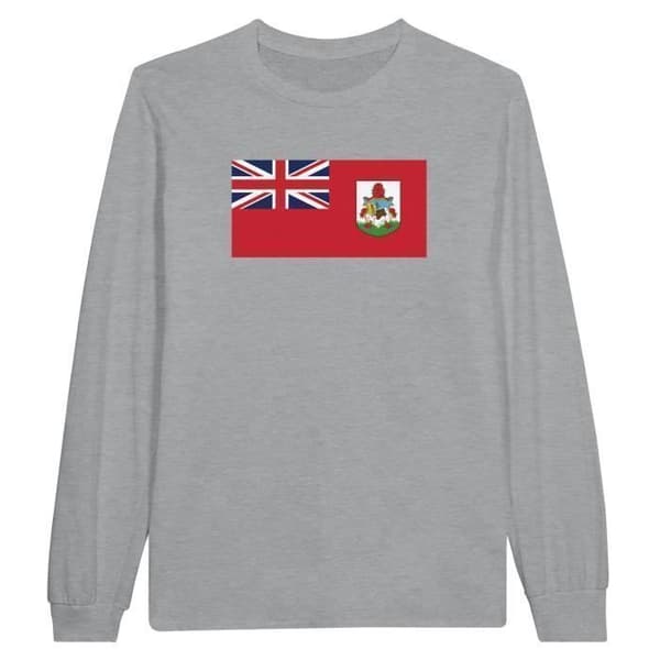 T-shirt med långa ärmar - PIXELFORMA - Bermudaöarnas flagga - 100% bomull - Långa ärmar - Optimal komfort