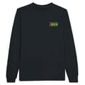 Miniatyrbild 1 av 3: Långärmad t-shirt - PIXELFORMA - São Tomé och Principes flagga - Svart - Klassisk krage - Vanlig