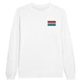 Miniatyrbild 1 av 3: Långärmad t-shirt - PIXELFORMA - Luxemburgs flagga - 100% bomull - Långa ärmar - Optimal komfort