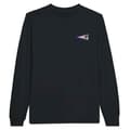 Miniatyrbild 1 av 3: T-shirt med långa ärmar - Amerikanska Samoa flagga - Svart - 100% bomull - Långa ärmar - Rundad hals
