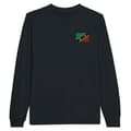 Miniatyrbild 1 av 3: T-shirt - Flagga för Saint Kitts och Nevis - Svart - 100% bomull - Långa ärmar - Regular passform