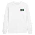Miniatyrbild 1 av 3: Långärmad T-shirt - Saint-Pierre-et-Miquelon flagga - Vit - 100% bomull - Klassisk krage - Unisex