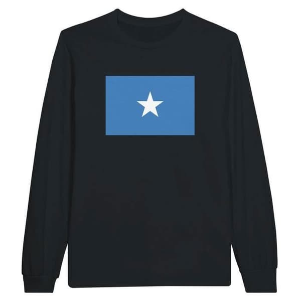 T-shirt med lång ärm - PIXELFORMA - Somalias flagga - 100% bomull - Lång ärm - Optimal komfort