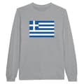 Miniatyrbild 1 av 3: T-shirt med långa ärmar - PIXELFORMA - Greklands flagga - 100% bomull - Långa ärmar - Optimal komfort