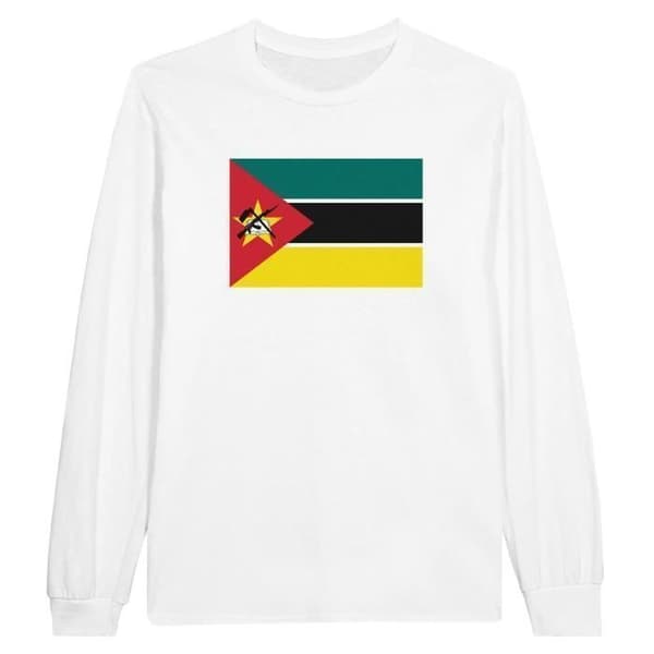 T-shirt med långa ärmar - PIXELFORMA - Mozambiques flagga - 100% bomull - Långa ärmar - Optimal komfort