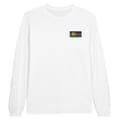 Miniatyrbild 1 av 3: Långärmad t-shirt Broderade flaggor från Nya Kaledonien i vitt
