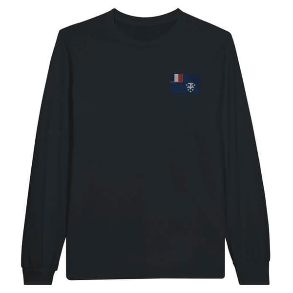 T-shirt med lång ärm - Antarktisflagga - Svart - 100% bomull - Regular fit - Unisex