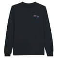 Miniatyrbild 1 av 3: T-shirt med långa ärmar - Falklandsöarnas flagga - Svart - 100% bomull - Regular fit - Unisex