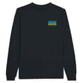 Miniatyrbild 1 av 3: Långärmad T-shirt - PIXELFORMA - Rwandas flagga - 100% bomull - Långa ärmar - Optimal komfort