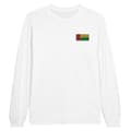Miniatyrbild 1 av 3: Långärmad t-shirt - Guinea-Bissau flagga - Vit - 100% bomull - Regular fit - Unisex