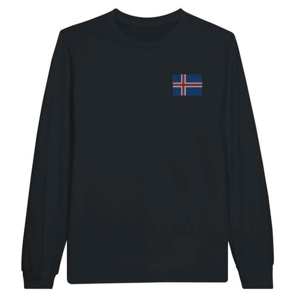 T-shirt med lång ärm - PIXELFORMA - Israels flagga - 100% bomull - Långa ärmar - Optimal komfort