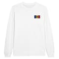 Miniatyrbild 1 av 3: T-shirt med lång ärm - PIXELFORMA - Moldaviens flagga - Vit - Regular passform - Klassisk krage