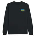 Miniatyrbild 1 av 3: Långärmad T-shirt - PIXELFORMA - Rwandas flagga - 100% bomull - Långa ärmar - Optimal komfort