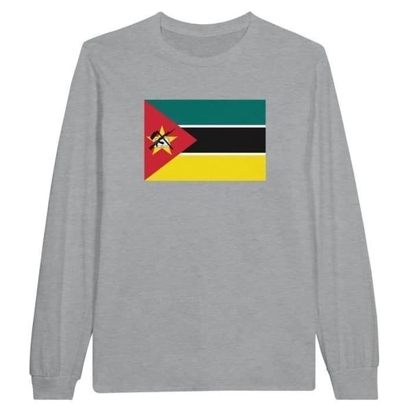 T-shirt med långa ärmar - PIXELFORMA - Mozambiques flagga - 100% bomull - Långa ärmar - Optimal komfort