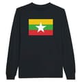 Miniatyrbild 1 av 3: Långärmad t-shirt - PIXELFORMA - Burmas flagga - 100 % bomull - Långa ärmar - Optimal komfort