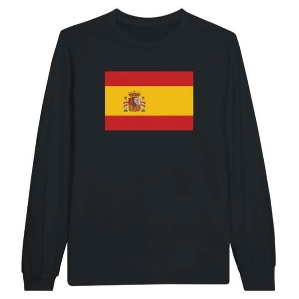 Långärmad t-shirt - Thailändska flaggan - Svart - 100% bomull - Klassisk passform - Unisex