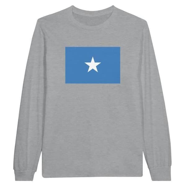 T-shirt med lång ärm - PIXELFORMA - Somalias flagga - 100% bomull - Lång ärm - Optimal komfort