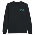 Miniatyrbild 1 av 3: Tanzania Flag Embroidery Långärmad T-shirt i Svart