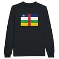 Miniatyrbild 1 av 3: Centralafrikanska republiken flagga långärmad T-shirt i svart
