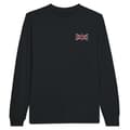 Miniatyrbild 1 av 3: PIXELFORMA långärmad t-shirt - Broderad Storbritanniens flagga - Svart - Klassisk krage
