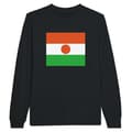 Miniatyrbild 1 av 3: PIXELFORMA långärmad t-shirt - Niger Flag - Svart - Vanlig - Vuxen - Klassisk krage