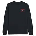 Miniatyrbild 1 av 3: T-shirt med långa ärmar - PIXELFORMA - Laoss flagga - Svart - 100% bomull - Optimala bekvämlighet