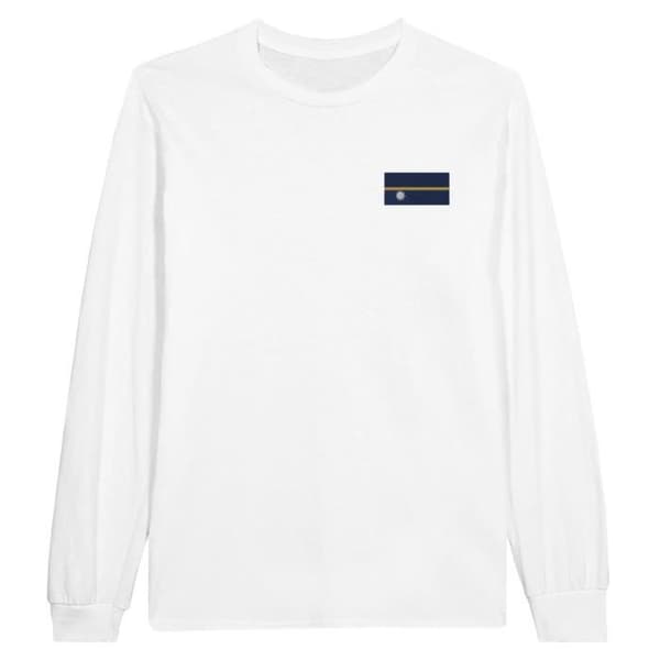 T-shirt med lång ärm - PIXELFORMA - Nauru flagga - 100% bomull - Långa ärmar - Optimal komfort