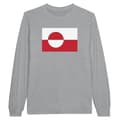 Miniatyrbild 1 av 3: Långärmad t-shirt - PIXELFORMA - Grönlands flagga - 100 % bomull - Långa ärmar - Optimal komfort