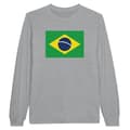 Miniatyrbild 1 av 3: T-shirt med långa ärmar - PIXELFORMA - Brasiliens flagga - 100% bomull - Långa ärmar - Optimal komfort