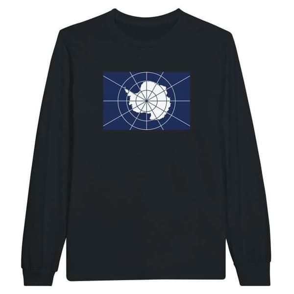 T-shirt med långa ärmar - PIXELFORMA - Antarktis flagga - 100% bomull - Långa ärmar - Unisex