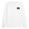 Miniatyrbild 1 av 3: T-shirt med lång ärm - PIXELFORMA - Sveriges flagga - 100% bomull - Optimal komfort - Långärmad