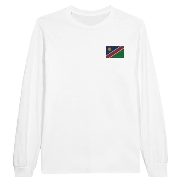 Långärmad t-shirt - PIXELFORMA - Flag of Namibia - 100 % bomull - Långa ärmar - Optimal komfort