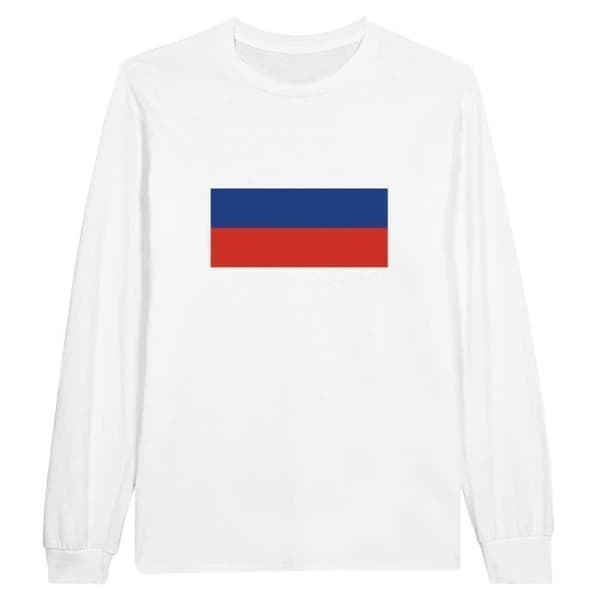 Långärmad t-shirt - PIXELFORMA - Rysslands flagga - 100% bomull - Långärmad - Regular fit