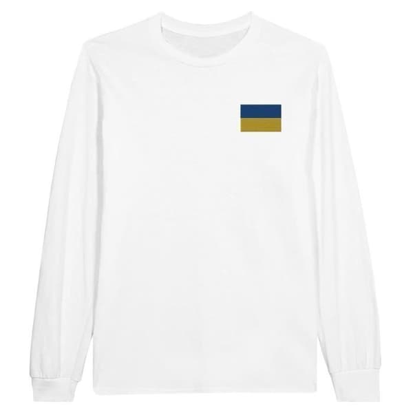 Långärmad T-shirt - PIXELFORMA - Ukrainas flagga - 100% bomull - Långa ärmar - Optimal komfort