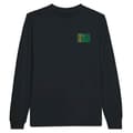 Miniatyrbild 1 av 3: Långärmad t-shirt - Turkmenska flaggan - Svart - 100% bomull - Långa ärmar - Rundad hals