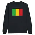 Miniatyrbild 1 av 3: Långärmad T-shirt - PIXELFORMA - Malis flagga - Svart - 100% bomull - Herr